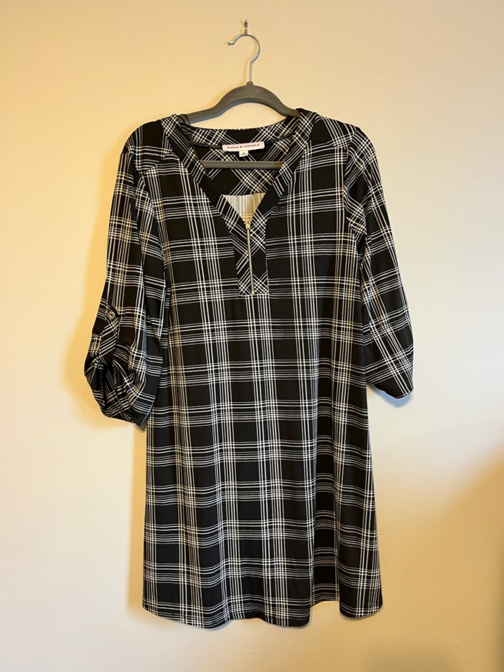 Black and white business casual dress